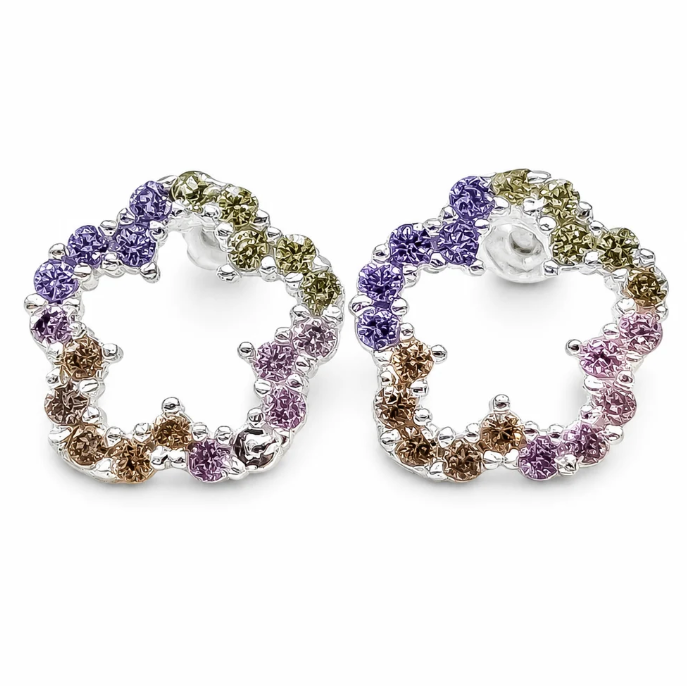 Broquel Multicolor Plata Ley 925