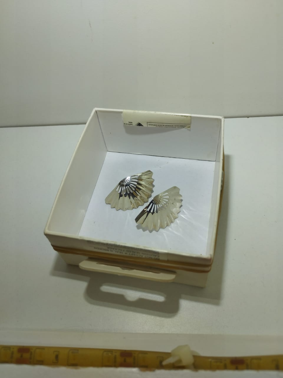 Aretes abanico plateados