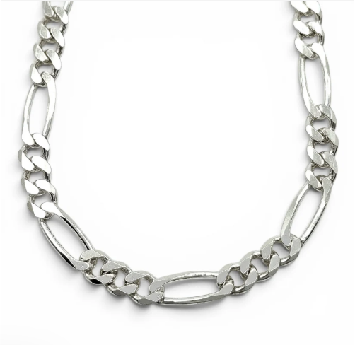 Cadena Figaro Lisa 5mm Plata Ley 925