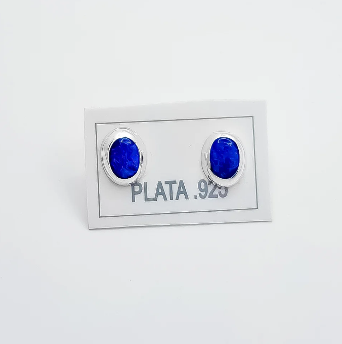 Arete Opalo Azul