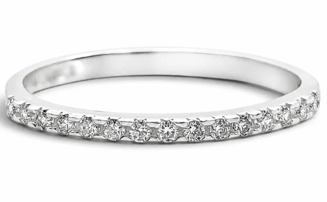 Anillo Blanco Plata Ley 925