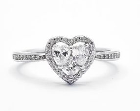 Anillo Corazon Blanco
