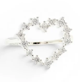 Anillo Corazon Zirconia