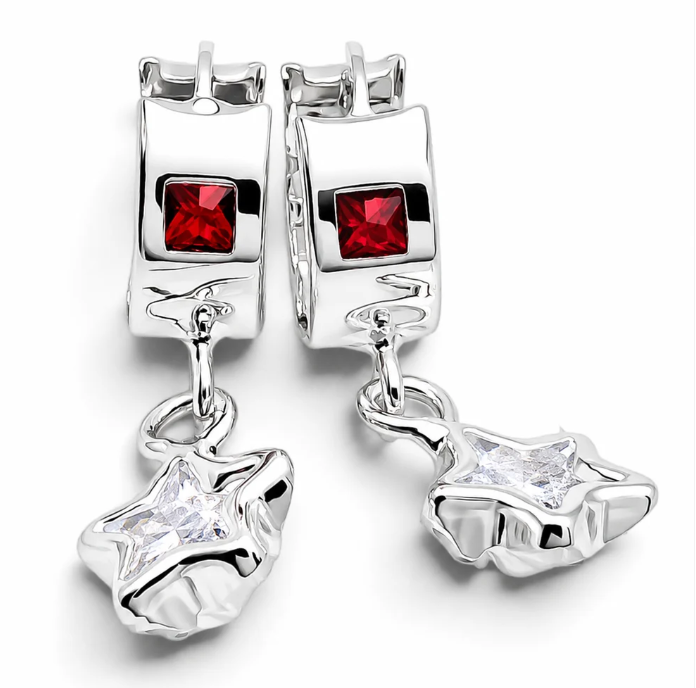 Hugguies Roja Estrella Plata Ley 925