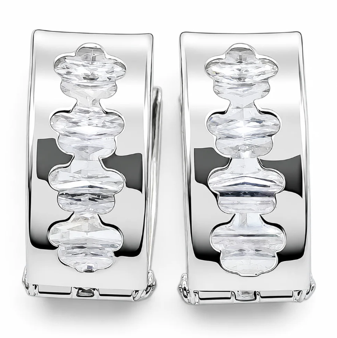 Hugguies Zirconia Plata Ley 925