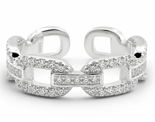 Anillo Cadena Zirconia