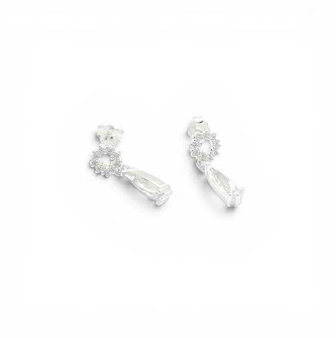 Arete Zirconia Largo Precio habitual