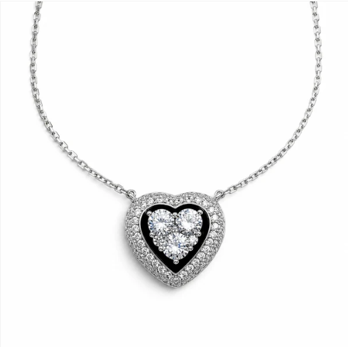 Collar Corazon Plata Ley 925