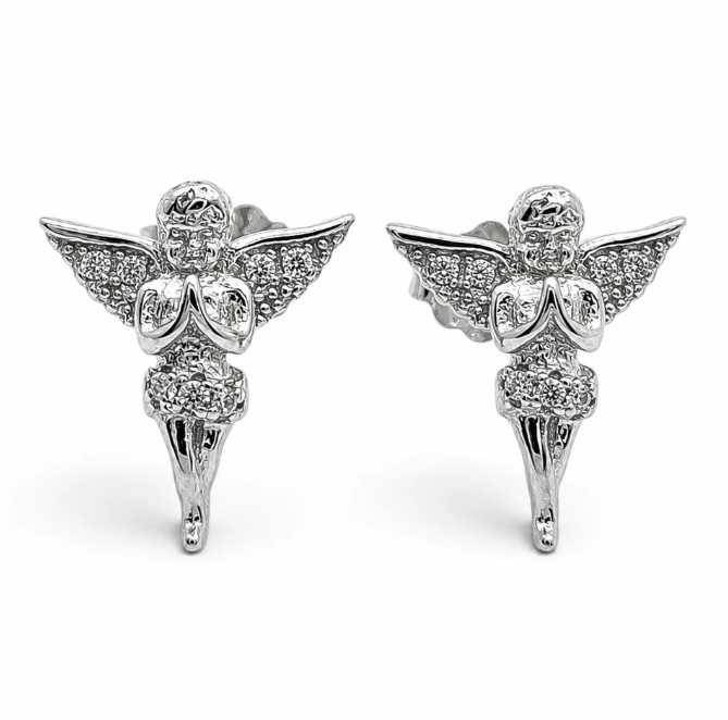 Arete Angel Zirconia Plata Ley 925