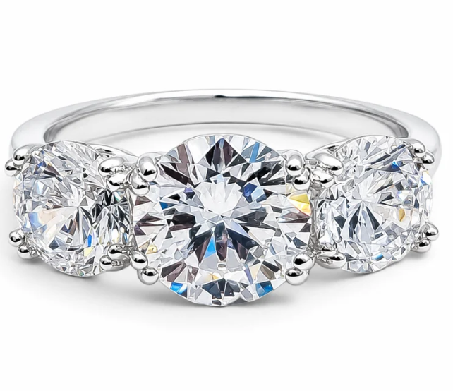 Anillo 3 Zirconias Plata Ley 925