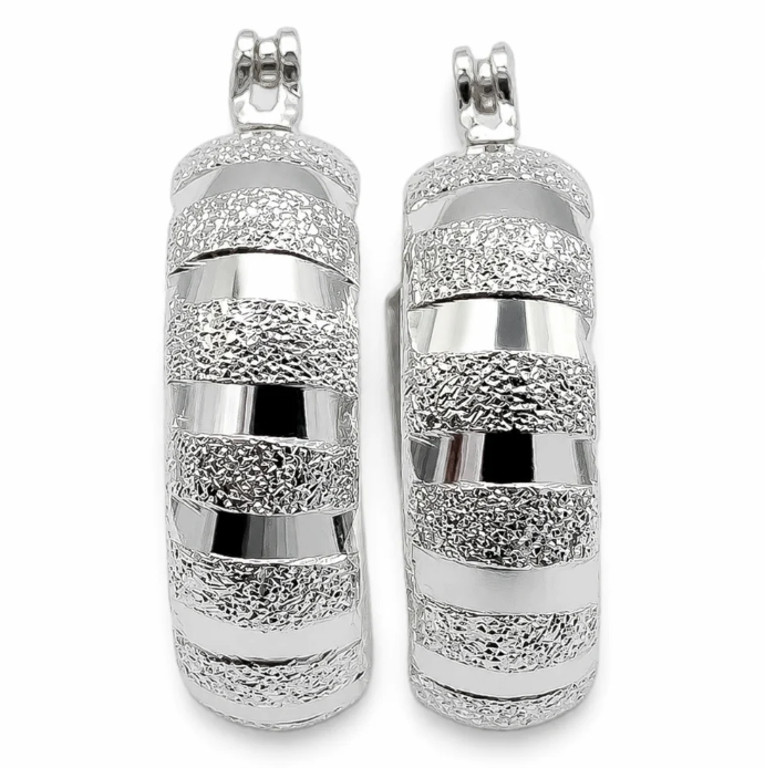 Arracada Diamantada Plata Ley 925