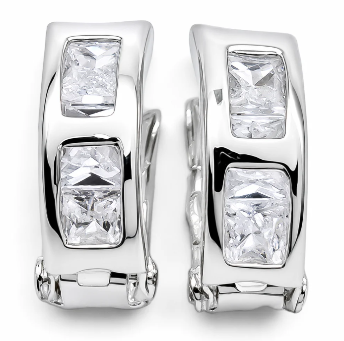 Hugguies Minis Blancas Plata Ley 925
