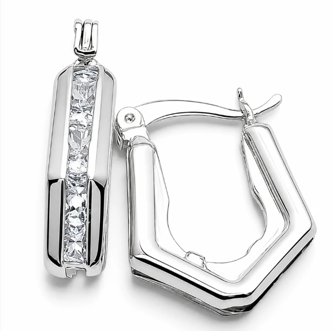 Hugguies Zirconia Plata Ley 925