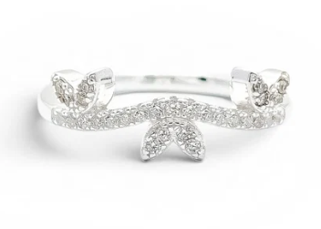 Anillo Hojitas Zirconia