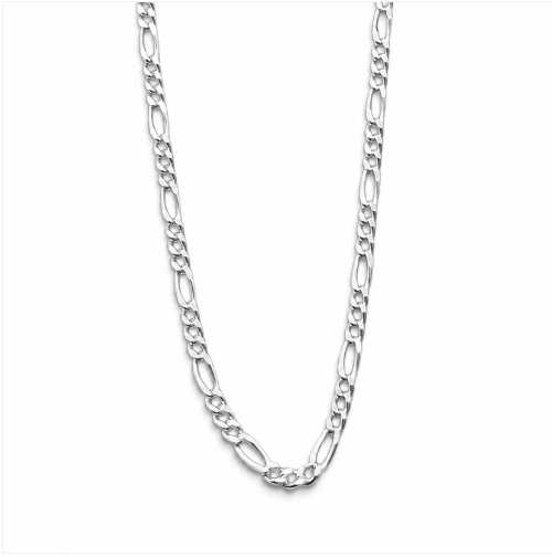 Cadena Figaro Lisa 1mm Plata Ley 925