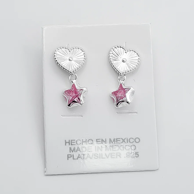 Arete Corazon Estrella Rosa