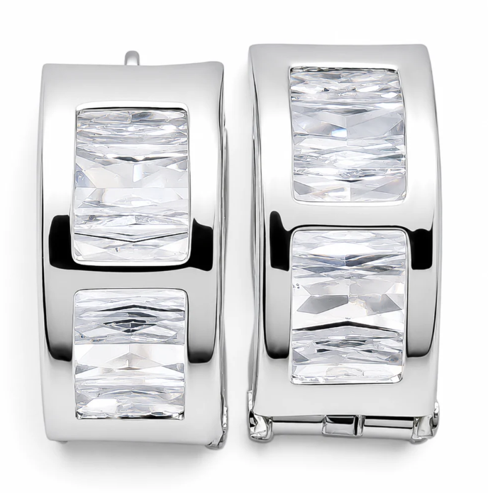 Hugguies Zirconia Baguette Plata Ley 925