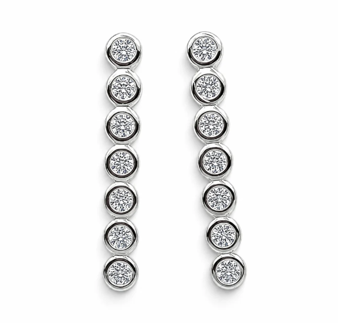 Arete Zirconia Plata Ley 925