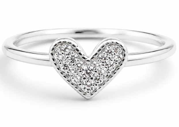 Anillo Corazon Zirconia