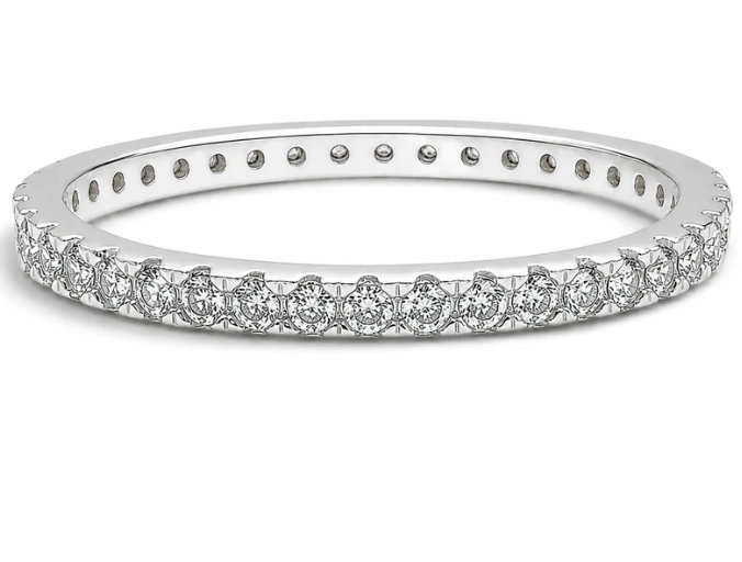 Anillo Blanco Plata Ley 925