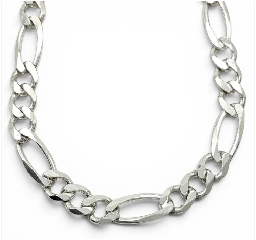 Cadena Figaro Lisa 6mm Plata Ley 925