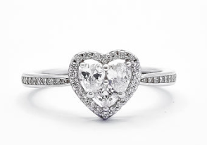 Anillo Corazon Blanco