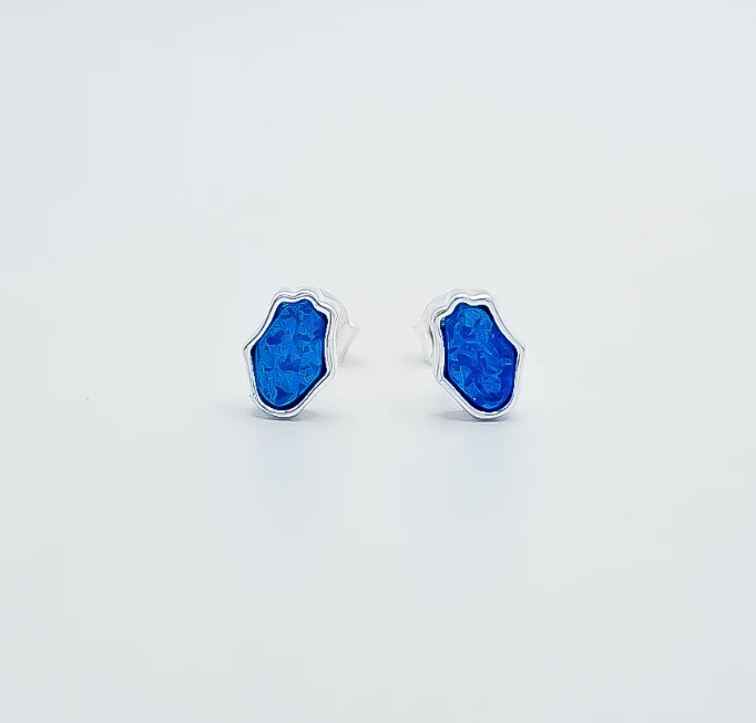 Arete Mano Azul Opalo