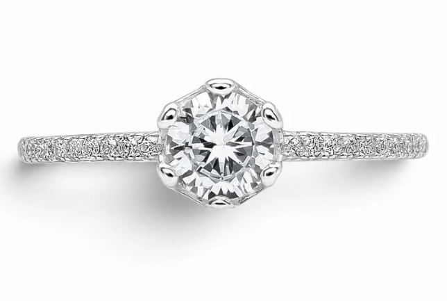 Anillo Redondo Zirconia Plata Ley 925
