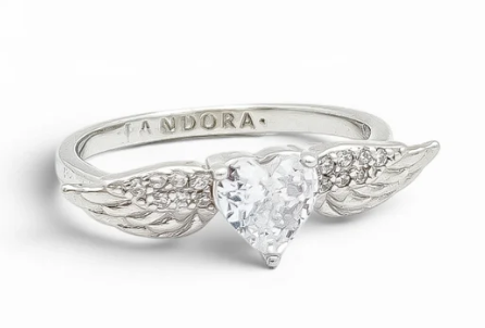 Anillo Alas Corazon Blanco