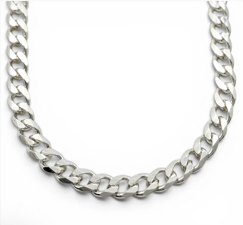 Cadena Cubana Lisa 5mm Plata Ley 925
