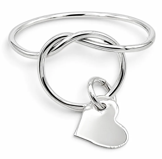 Anillo Corazon Colgante Plata Ley 925